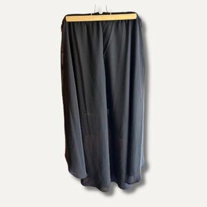 Tahari Luxe Black Tiered Skirt